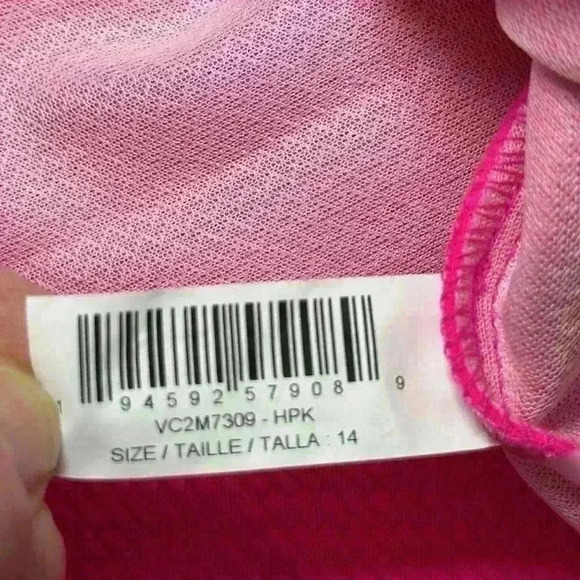 Vince Camuto NWT Appliqué Sleeveless Shift Dress Hot Pink & White Women Size 14 - Picture 12 of 13